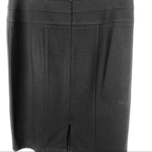 CAbi Skirt Solid Black Pencil 14, Zip Center Back